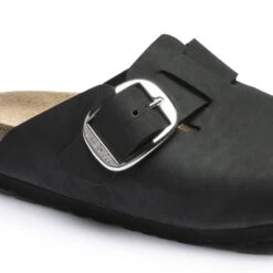Birkenstock Boston Big Buckle Nubuck Leather Black -Birkenstock Sales Store 1016995 detail 1