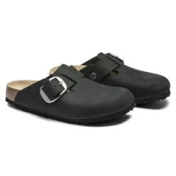 Birkenstock Boston Big Buckle Nubuck Leather Black -Birkenstock Sales Store 1016995 pair