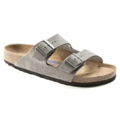 Birkenstock Arizona Nubuck Leather Desert Buck Whale Gray