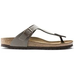 Birkenstock Gizeh Birko-Flor Nubuck Stone -Birkenstock Sales Store 43393 side